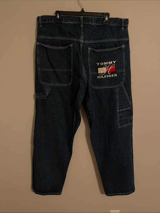 Tommy Hilfiger Other - Vintage Y2K Tommy Hilfiger Baggy Wide Leg Carpenter Jeans Logo - Men’s 40x33